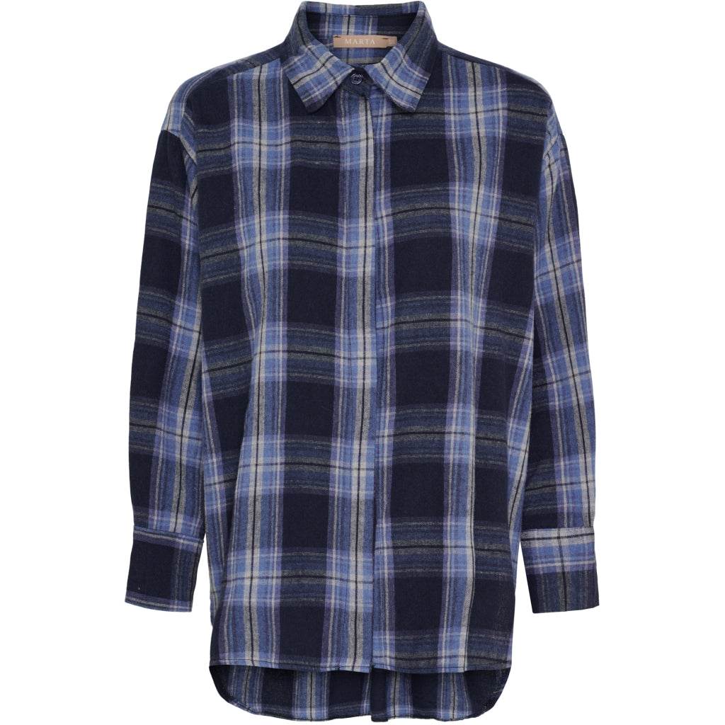 MARTA DU CHATEAU Marta du Chateau dam skjorta MdcOrlanda 7497 Shirt Navy79236