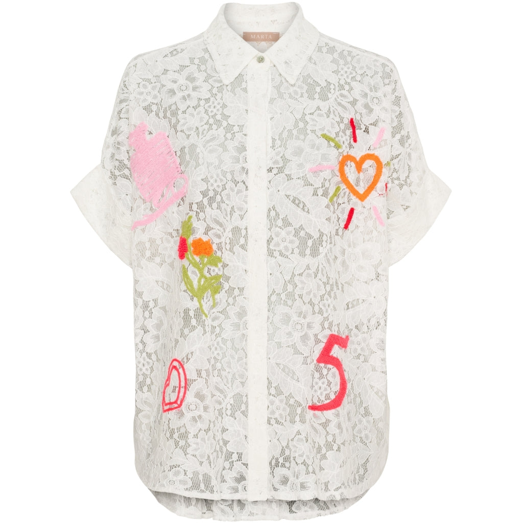 MARTA DU CHATEAU Marta du Chateau dam skjorta MdcUlla 5711/1 Shirt White