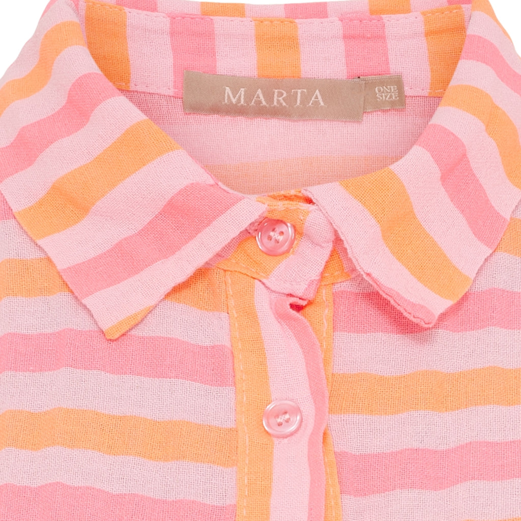 MARTA DU CHATEAU Marta du Chateau dam skjorta MdcVirginia 7345 Shirt Fuxia Stripe