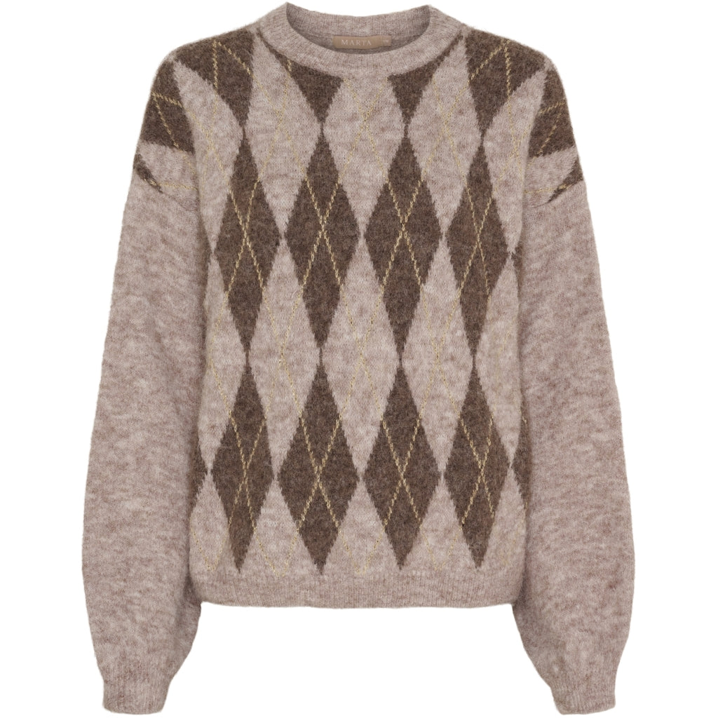 MARTA DU CHATEAU Marta du Chateau dam sticka MdcCora 82171 Knit Beige/Gold