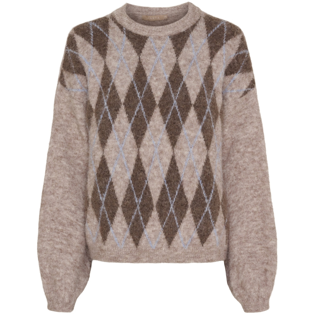 MARTA DU CHATEAU Marta du Chateau dam sticka MdcCora 82171 Knit Beige/blue