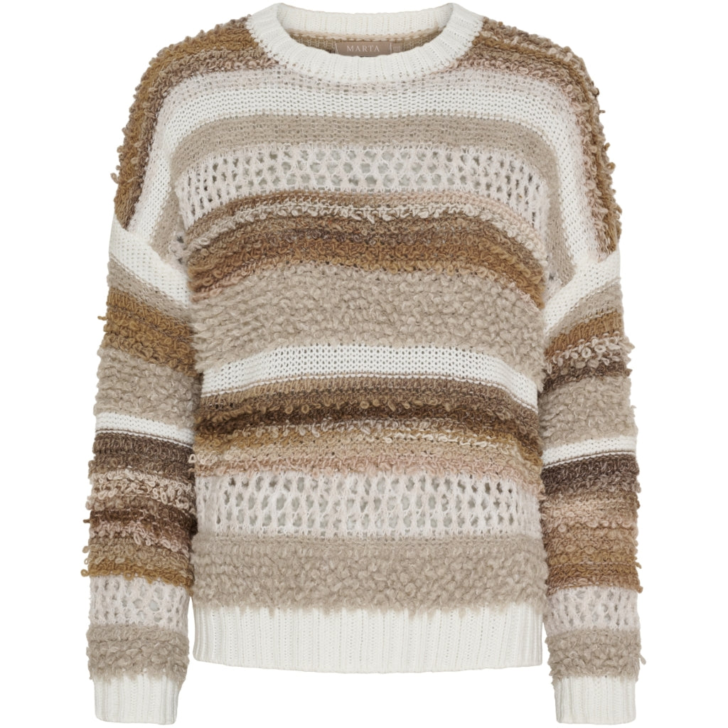 MARTA DU CHATEAU Marta du Chateau dam sticka MdcDelilah 25430 Knit Bianco/Cammello