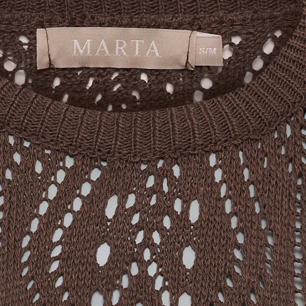 MARTA DU CHATEAU Marta du Chateau dam stickad MdcVina 6592 Knit Caffe