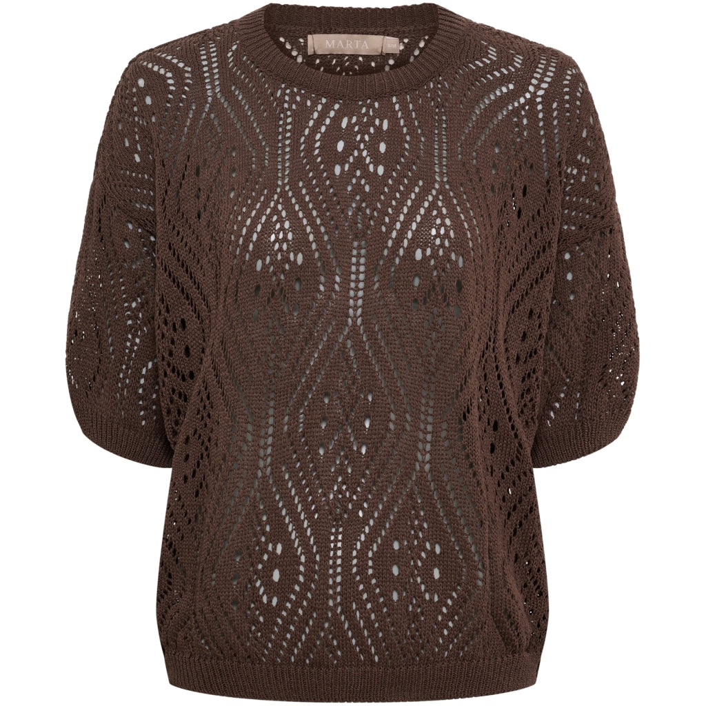 MARTA DU CHATEAU Marta du Chateau dam stickad MdcVina 6592 Knit Caffe