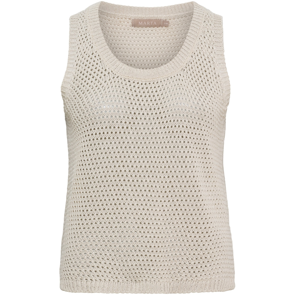 MARTA DU CHATEAU Marta du Chateau dam stickad topp MdcNayla 9689 Knit Beige