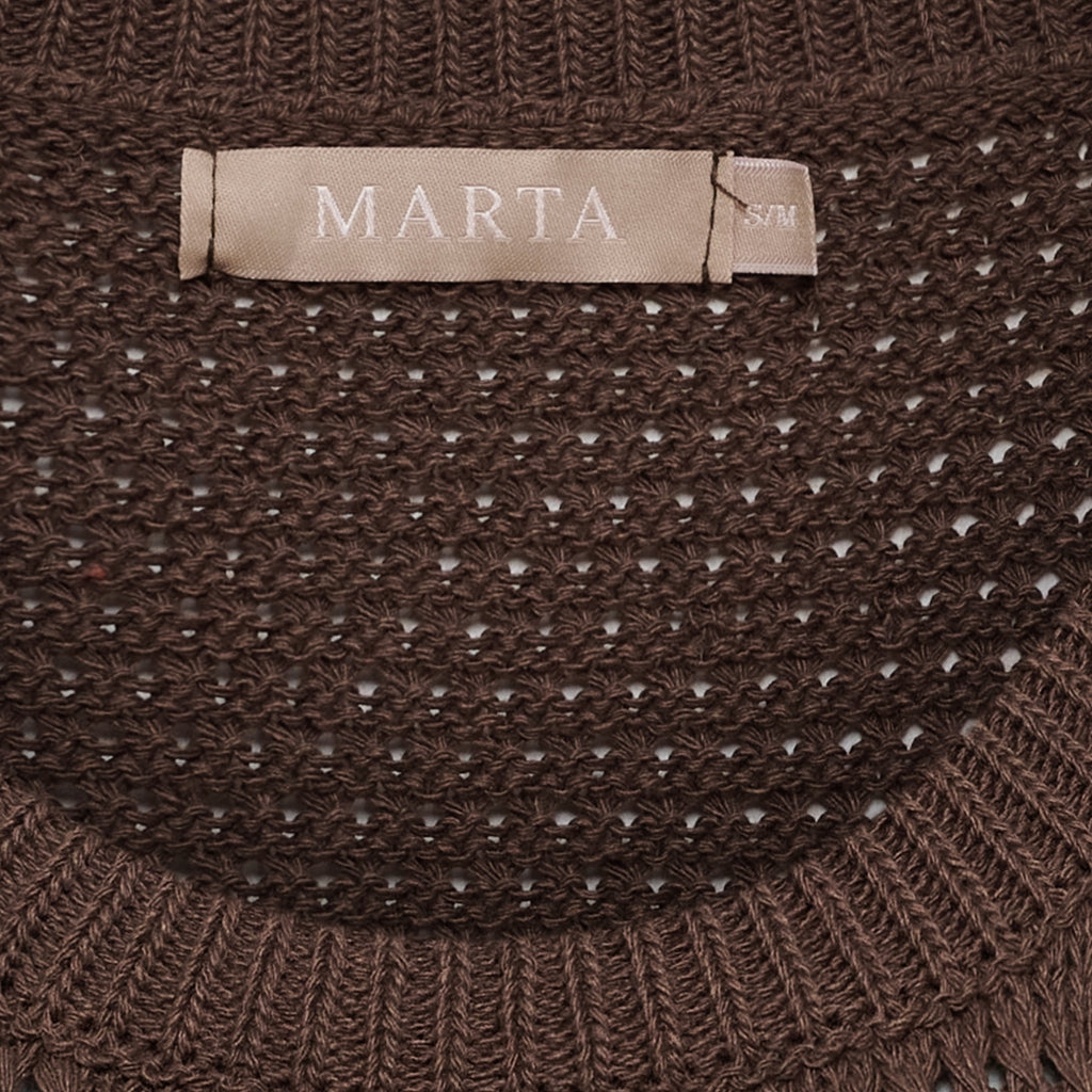 MARTA DU CHATEAU Marta du Chateau dam stickad topp MdcNayla 9689 Knit Caffe