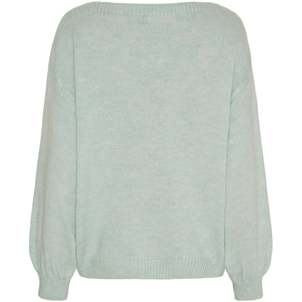 MARTA DU CHATEAU Marta du Chateau dam stickad tröja MdcAmarante 64023 Knit Aqua/Panna/Pink