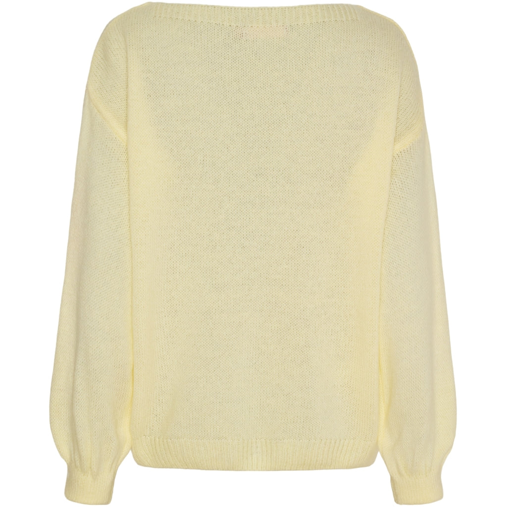 MARTA DU CHATEAU Marta du Chateau dam stickad tröja MdcAmarante 64023 Knit Yellow/Panna/Pink