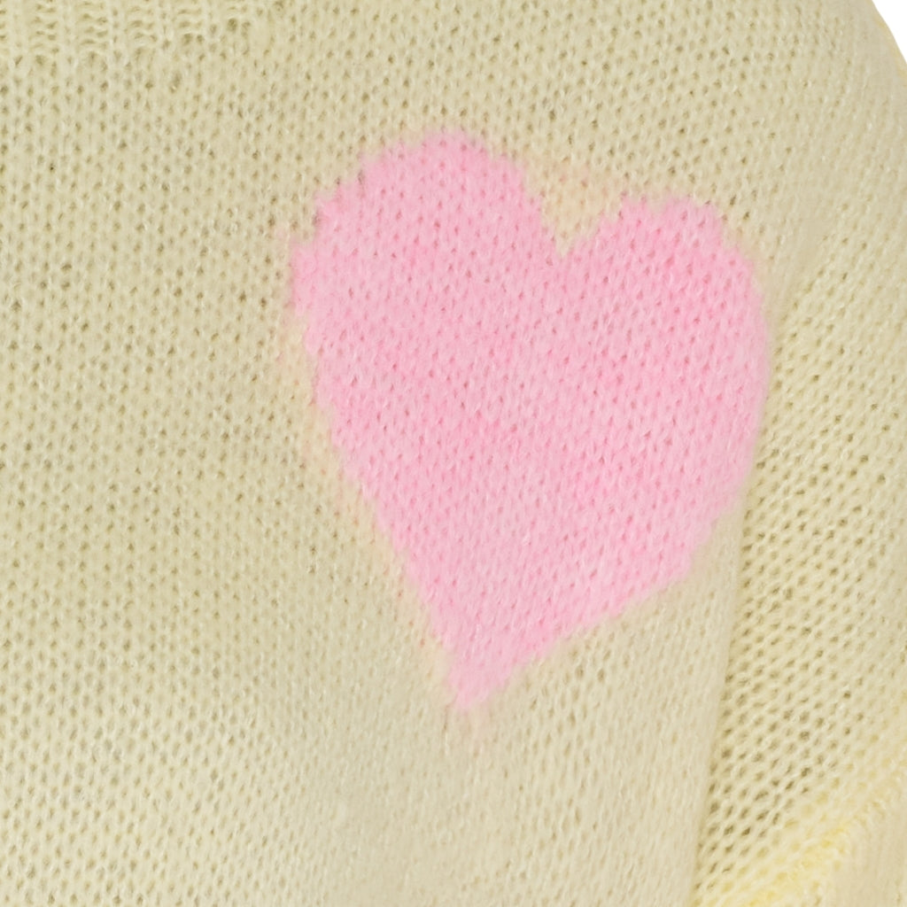 MARTA DU CHATEAU Marta du Chateau dam stickad tröja MdcAmarante 64023 Knit Yellow/Panna/Pink