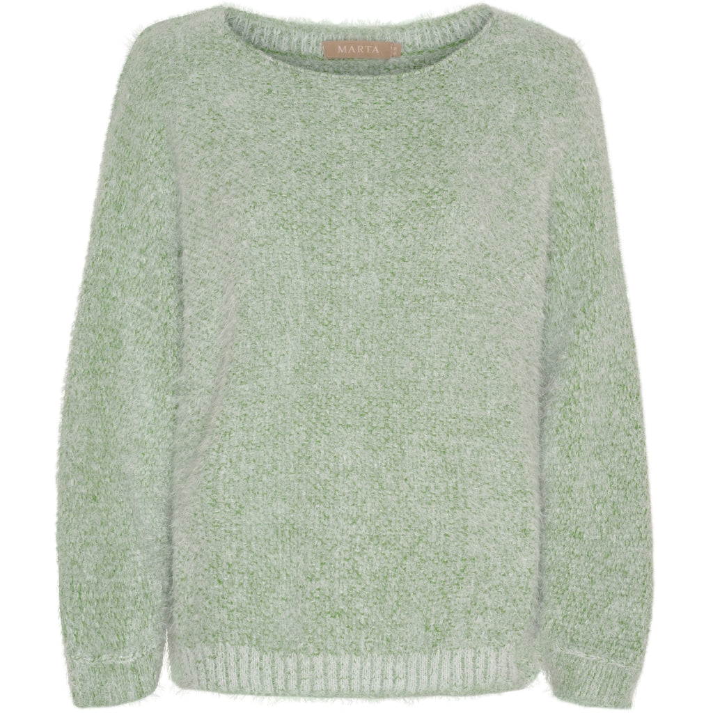 MARTA DU CHATEAU Marta du Chateau dam stickad tröja MdcAnouk 8038 Knit Green