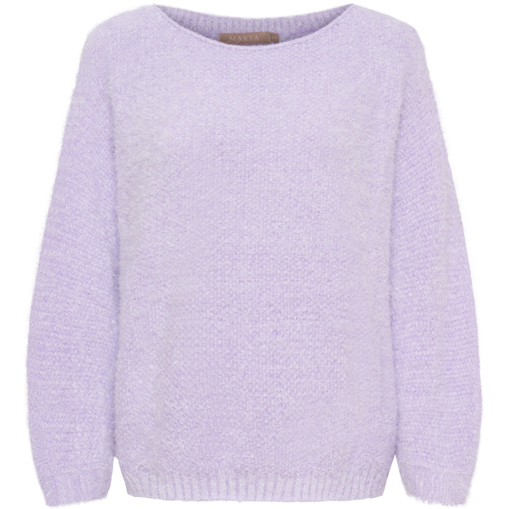 MARTA DU CHATEAU Marta du Chateau dam stickad tröja MdcAnouk 8038 Knit Lilac