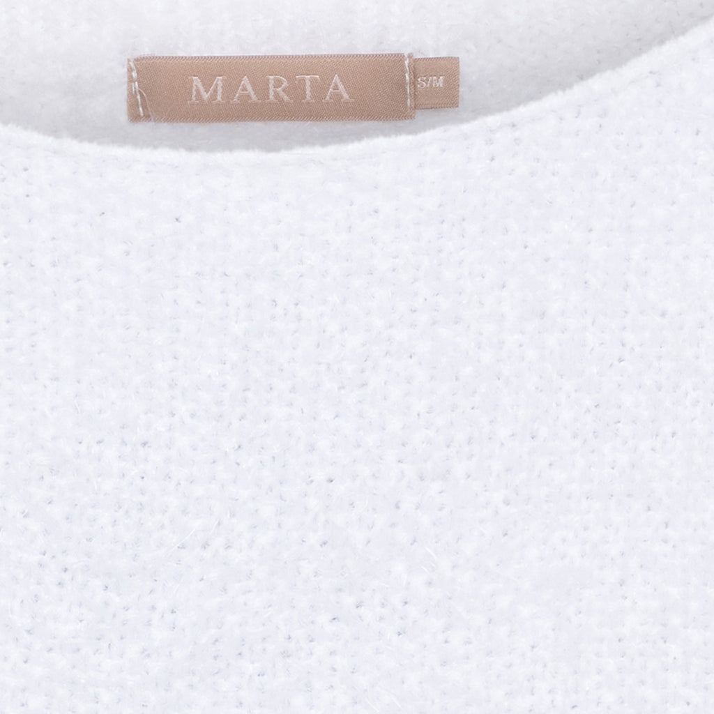 MARTA DU CHATEAU Marta du Chateau dam stickad tröja MdcAnouk 8038 Knit Optical White