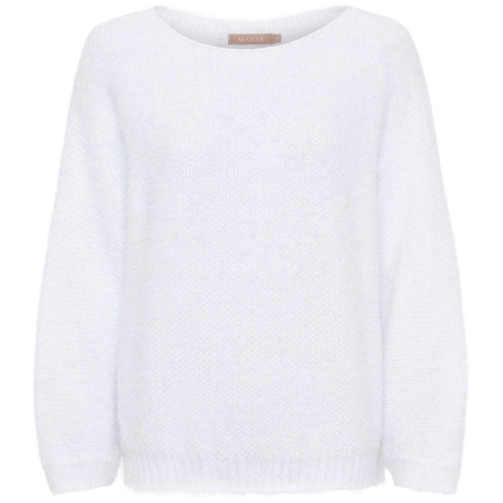 MARTA DU CHATEAU Marta du Chateau dam stickad tröja MdcAnouk 8038 Knit Optical White