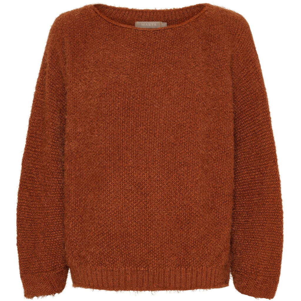 MARTA DU CHATEAU Marta du Chateau dam stickad tröja MdcAnouk 8038 Knit Ruggine
