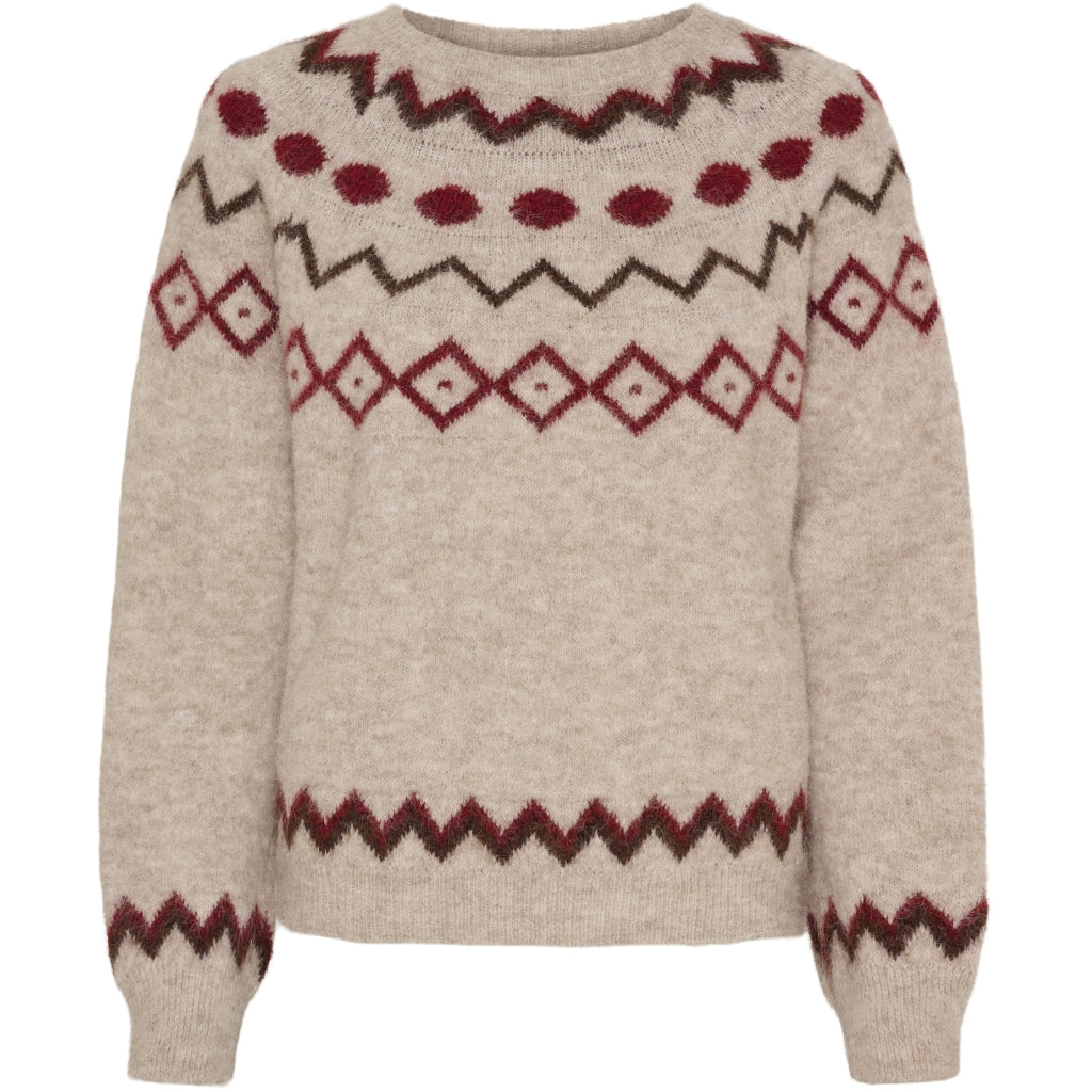 MARTA DU CHATEAU Marta du Chateau dam stickad tröja MdcBranda 8152 Knit Camel9504