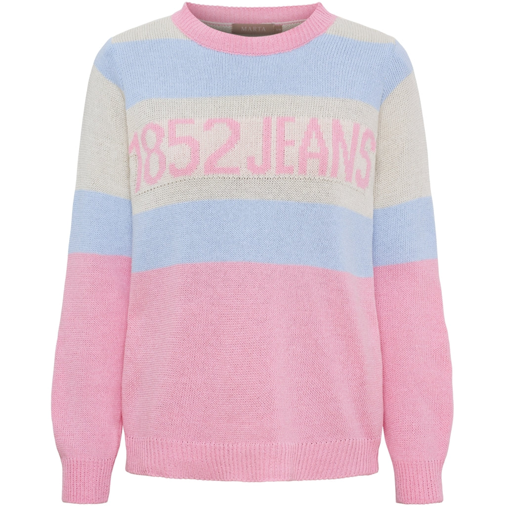 MARTA DU CHATEAU Marta du Chateau dam stickad tröja MdcBrielle KN8167 Knit Pink/Sky
