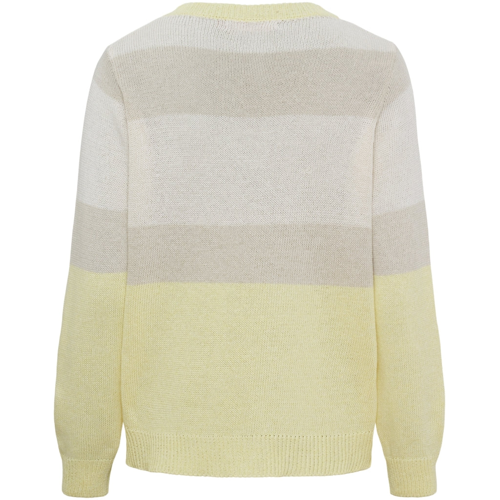 MARTA DU CHATEAU Marta du Chateau dam stickad tröja MdcBrielle KN8167 Knit Yellow/Beige