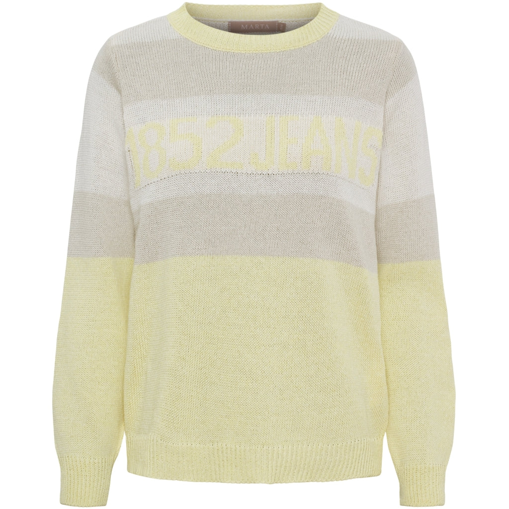 MARTA DU CHATEAU Marta du Chateau dam stickad tröja MdcBrielle KN8167 Knit Yellow/Beige