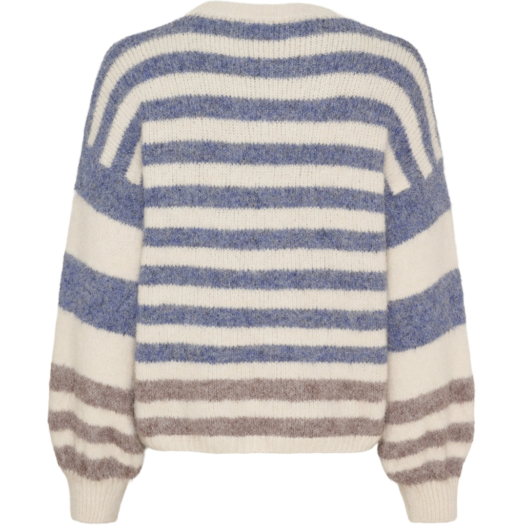 MARTA DU CHATEAU Marta du Chateau dam stickad tröja MdcCassie 8130 Knit Beige/Jeans8819/Fango8804