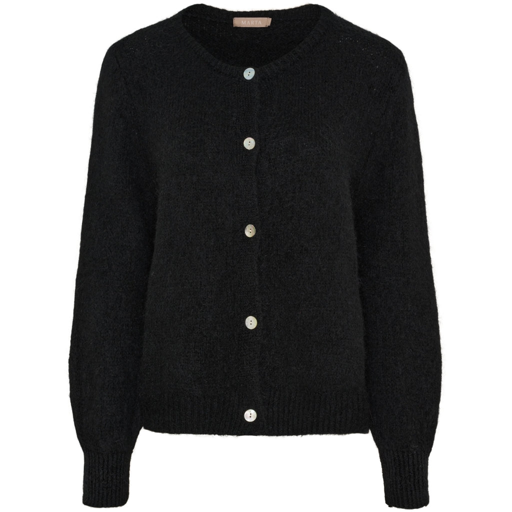MARTA DU CHATEAU Marta du Chateau dam stickad tröja MdcCosima 5223 Knit Cardigan Black