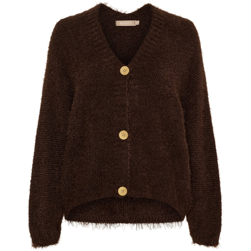 MARTA DU CHATEAU Marta du Chateau dam stickad tröja MdcDakota 809 Cardigan Moro