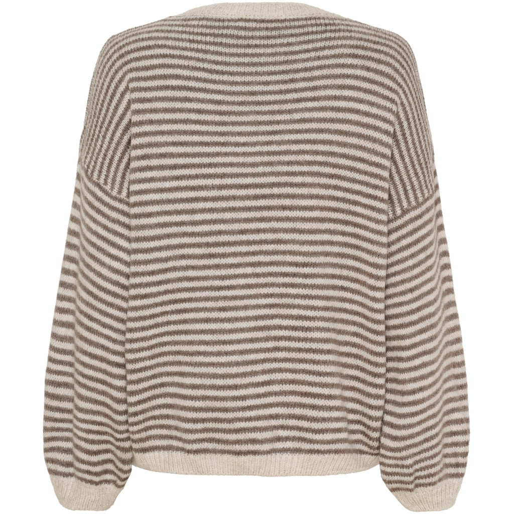 MARTA DU CHATEAU Marta du Chateau dam stickad tröja MdcIndie 8112 Knit Beige/Fango