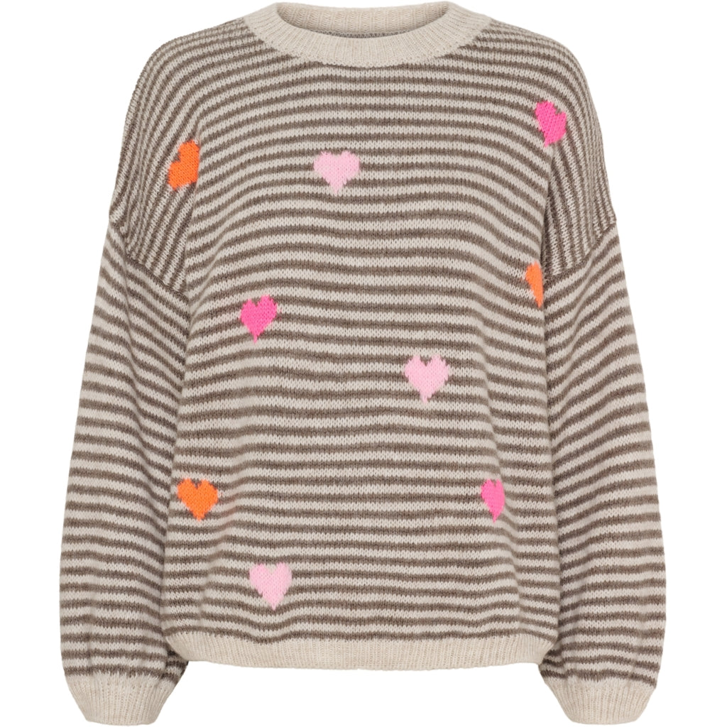 MARTA DU CHATEAU Marta du Chateau dam stickad tröja MdcIndie 8112 Knit Beige/Fango