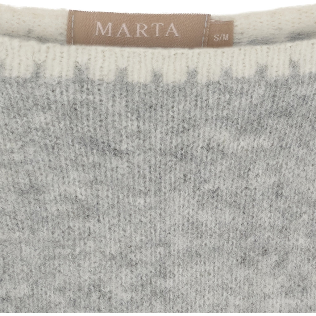 MARTA DU CHATEAU Marta du Chateau dam stickad tröja MdcLinette KN8032 Knit LightGreyW002