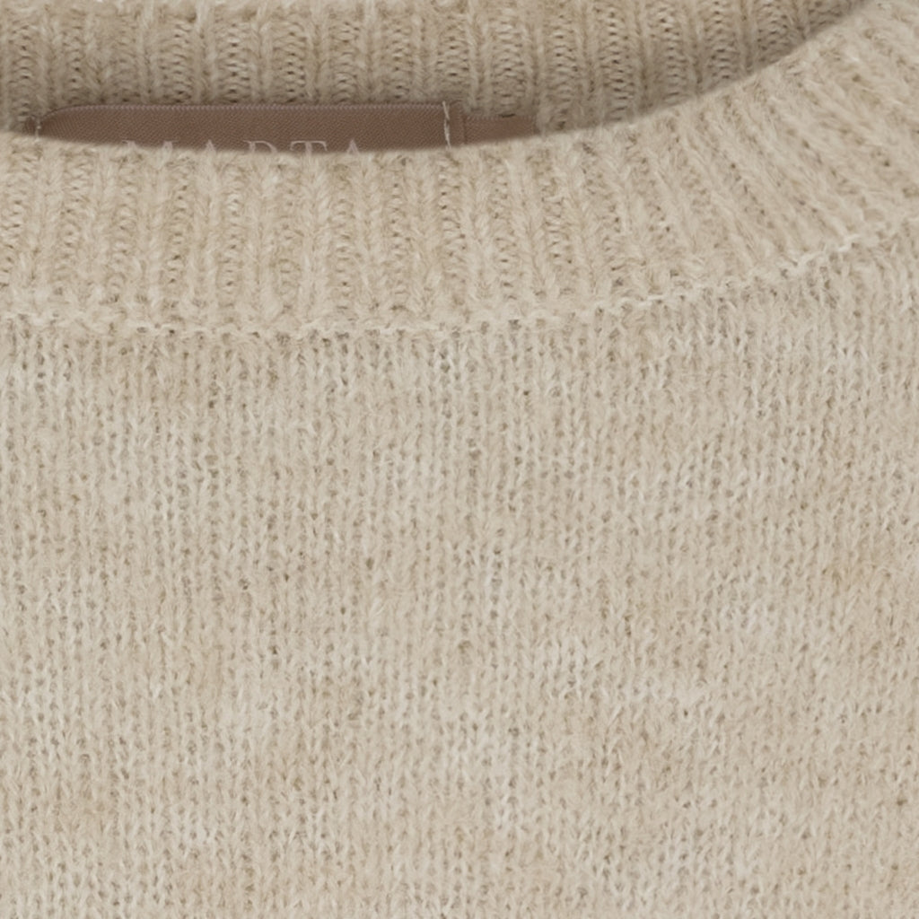 MARTA DU CHATEAU Marta du Chateau dam stickad tröja MdcLone 9644 Knit Dark Beige
