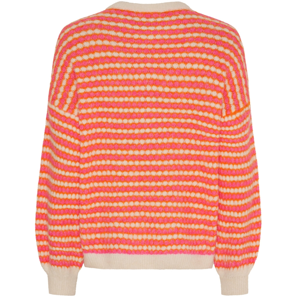 MARTA DU CHATEAU Marta du Chateau dam stickad tröja MdcRegitze 8278 Knit Orange/Fuxia