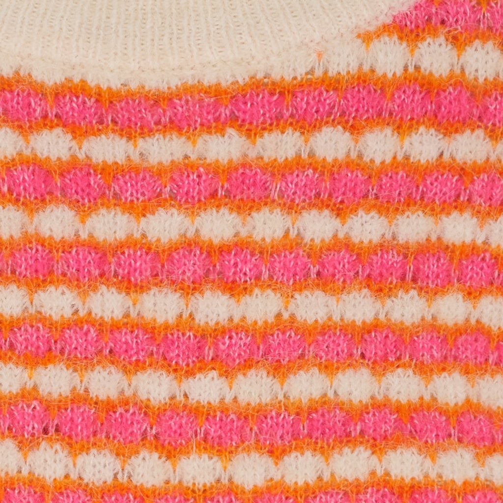 MARTA DU CHATEAU Marta du Chateau dam stickad tröja MdcRegitze 8278 Knit Orange/Fuxia