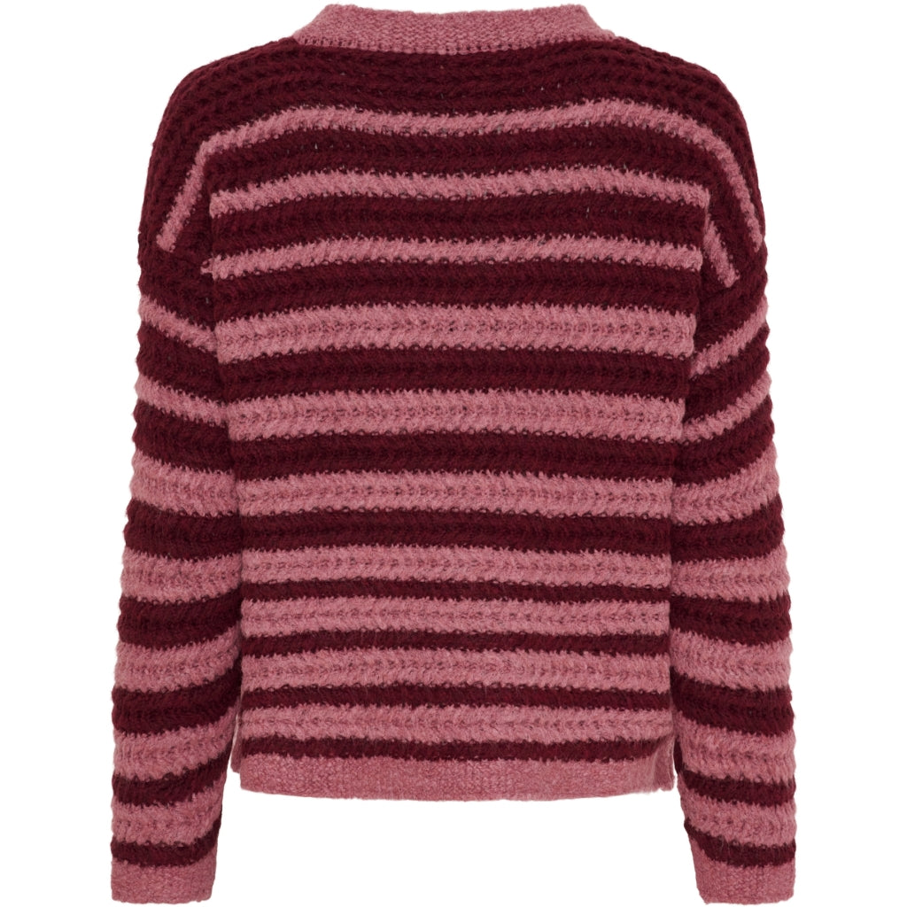 MARTA DU CHATEAU Marta du Chateau dam stickad tröja MdcVictorine 25484 Knit Cipola0065/Vino0029