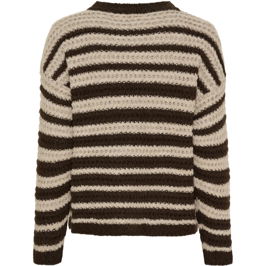 MARTA DU CHATEAU Marta du Chateau dam stickad tröja MdcVictorine 25484 Knit Moro/Beige0058