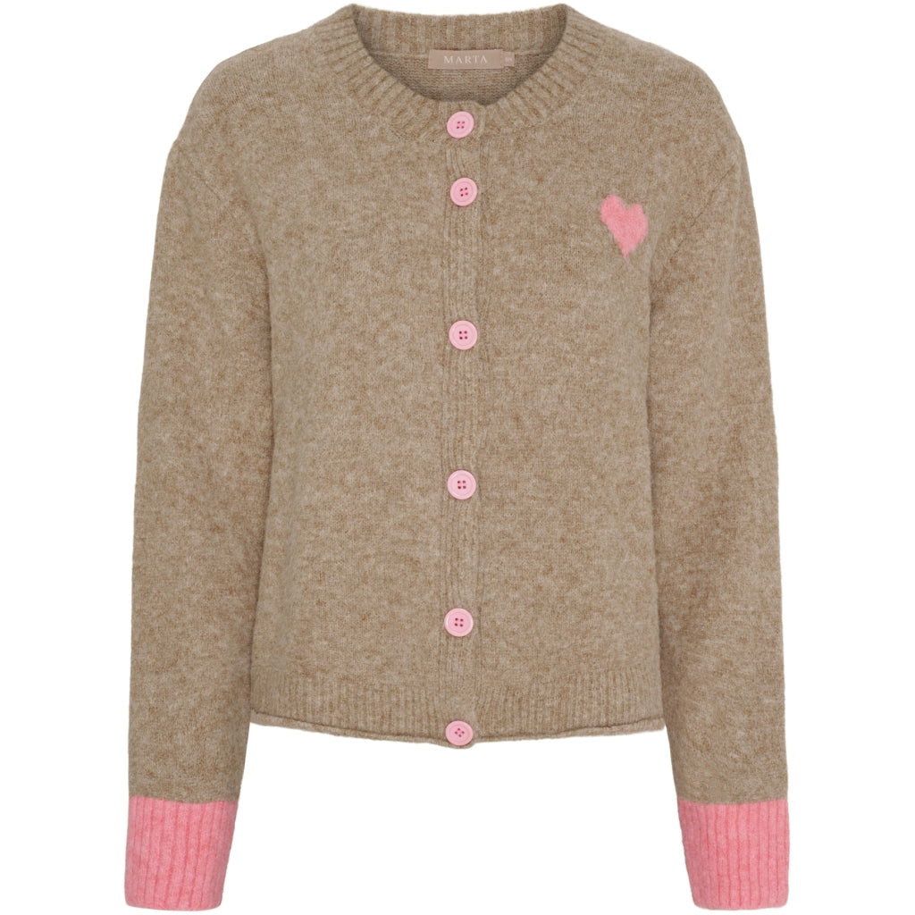 MARTA DU CHATEAU Marta du Chateau dam stickat MdcCalla KNA052 Knit Fango/PinkW057