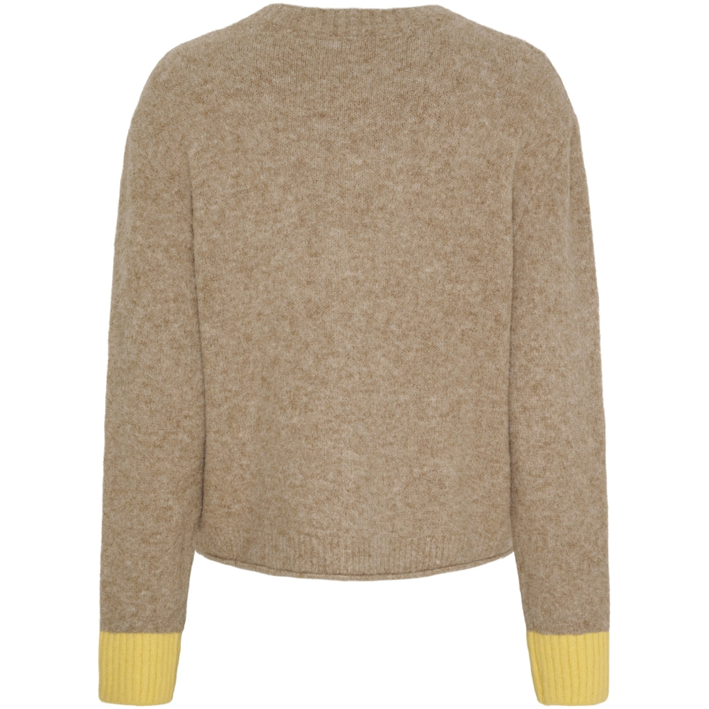 MARTA DU CHATEAU Marta du Chateau dam stickat MdcCalla KNA052 Knit Fango/YellowW057