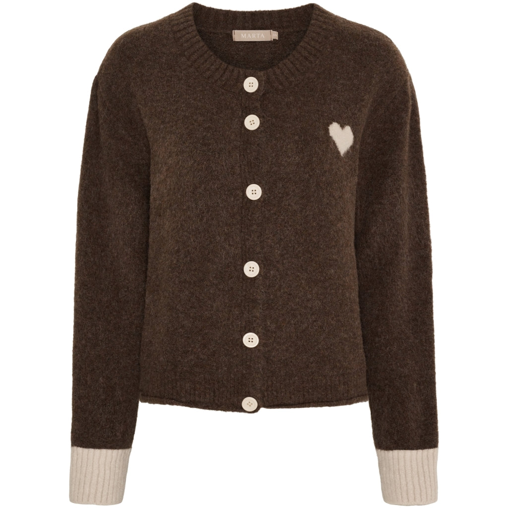 MARTA DU CHATEAU Marta du Chateau dam stickat MdcCalla KNA052 Knit Moro/BeigeW088