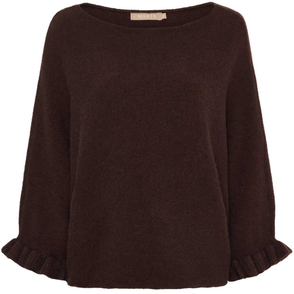 MARTA DU CHATEAU Marta du Chateau dam stickat MdcElderflower 30003 Knit Chocolate2916