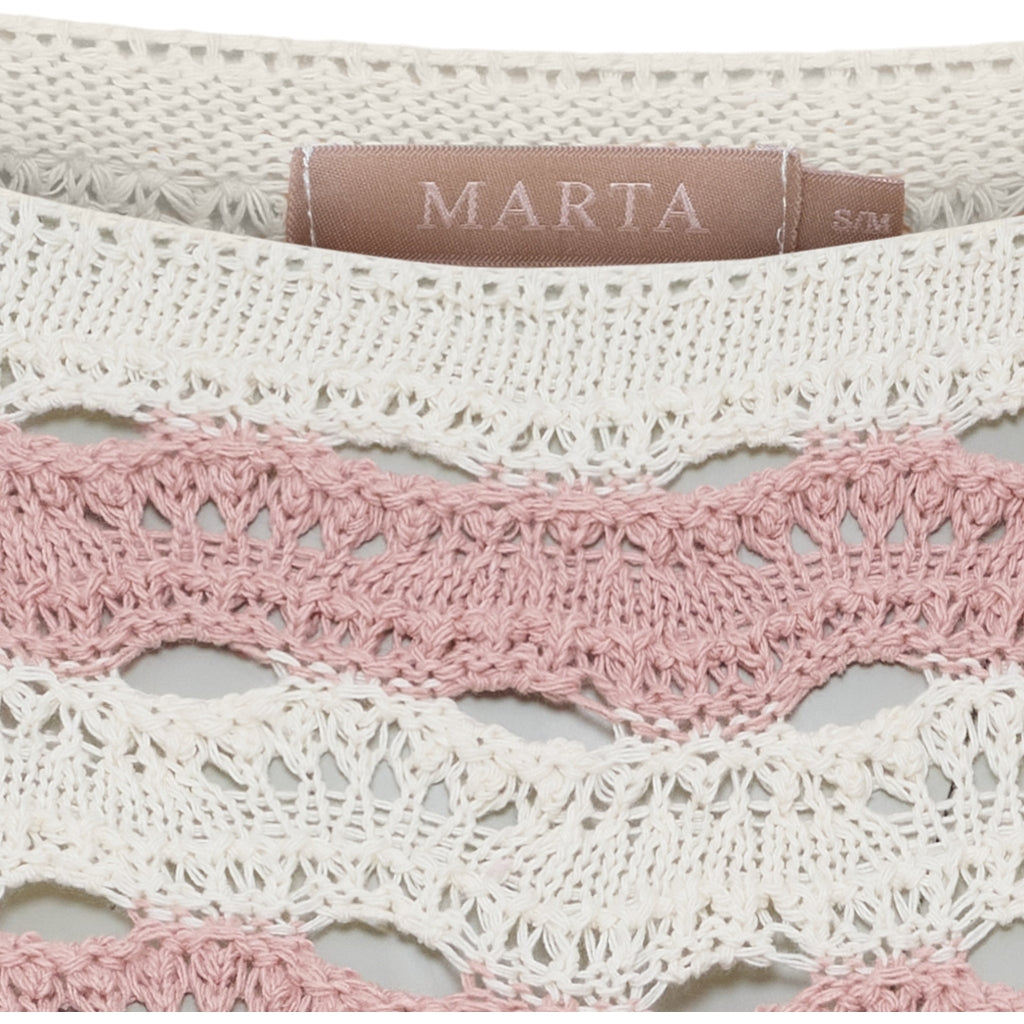 MARTA DU CHATEAU Marta du Chateau dam stickning MdcBrandy KN8135 Knit Rosa antique