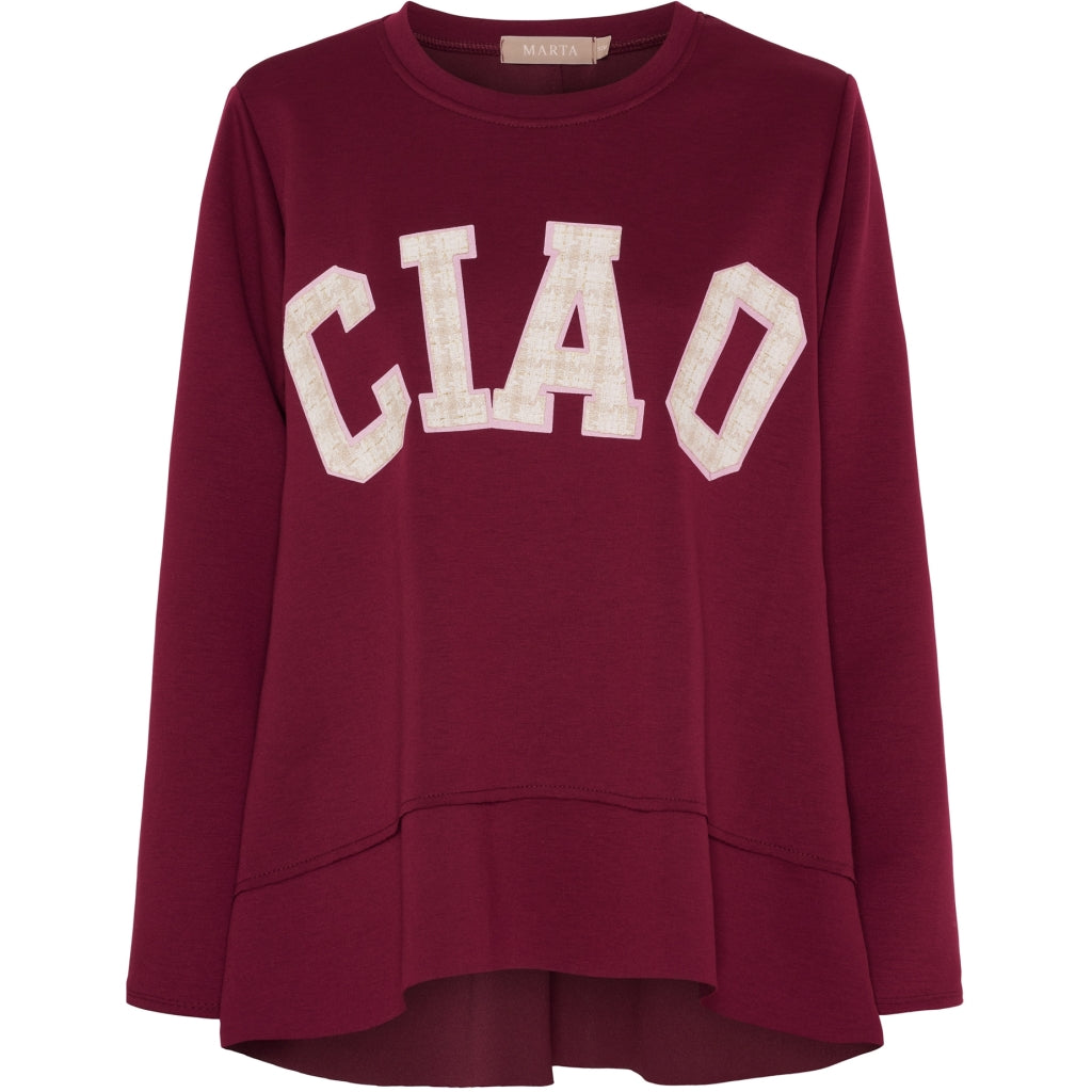 MARTA DU CHATEAU Marta du Chateau dam sweatshirt MdcCharline 85783 Sweatshirt Wine