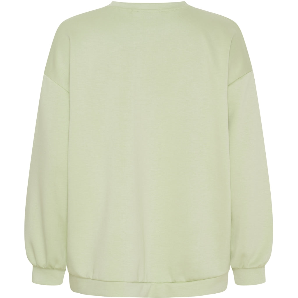 MARTA DU CHATEAU Marta du Chateau dam sweatshirt MdcHibiscus 22659 Sweatshirt Green/Offwhite