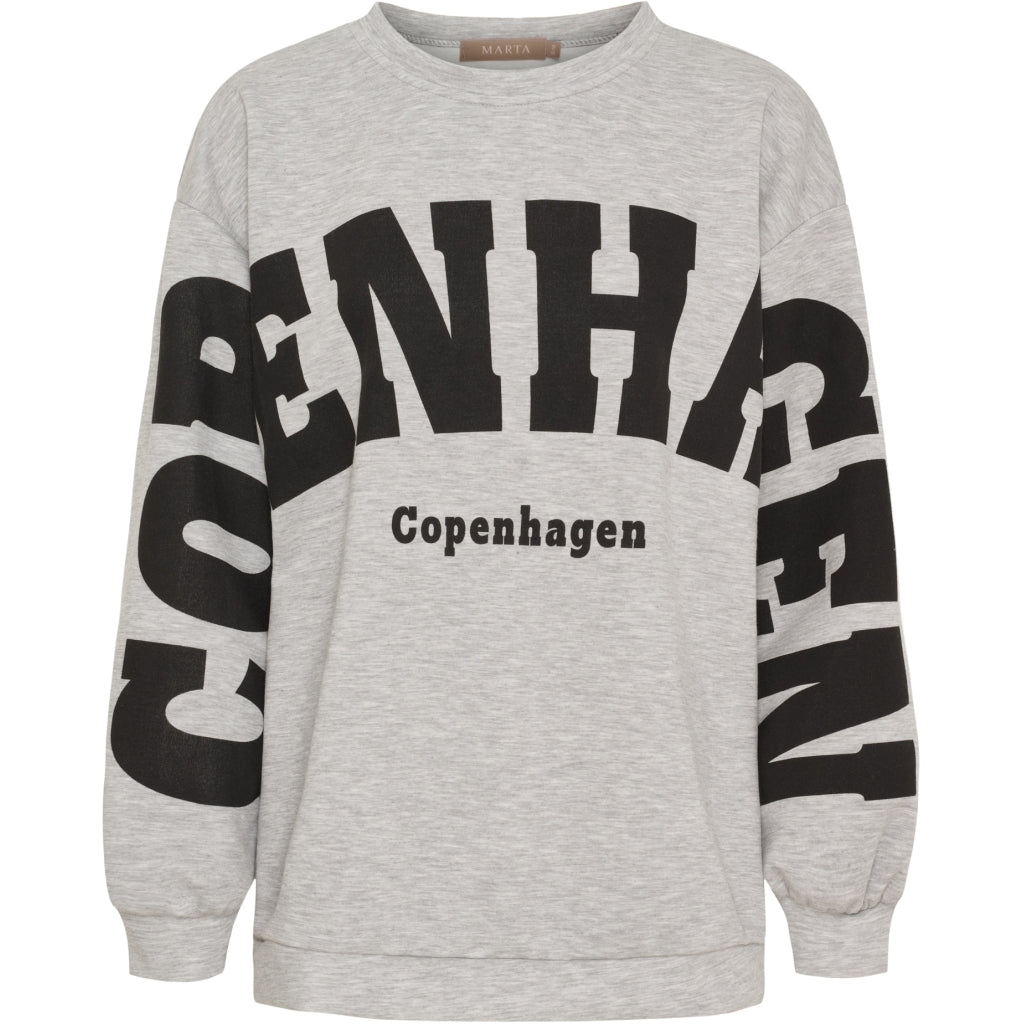 MARTA DU CHATEAU Marta du Chateau dam sweatshirt MdcHibiscus 22659 Sweatshirt Grey/Black