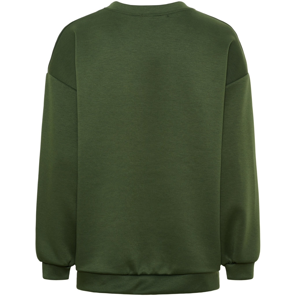 MARTA DU CHATEAU Marta du Chateau dam sweatshirt MdcHibiscus 22659 Sweatshirt Military/Yellow