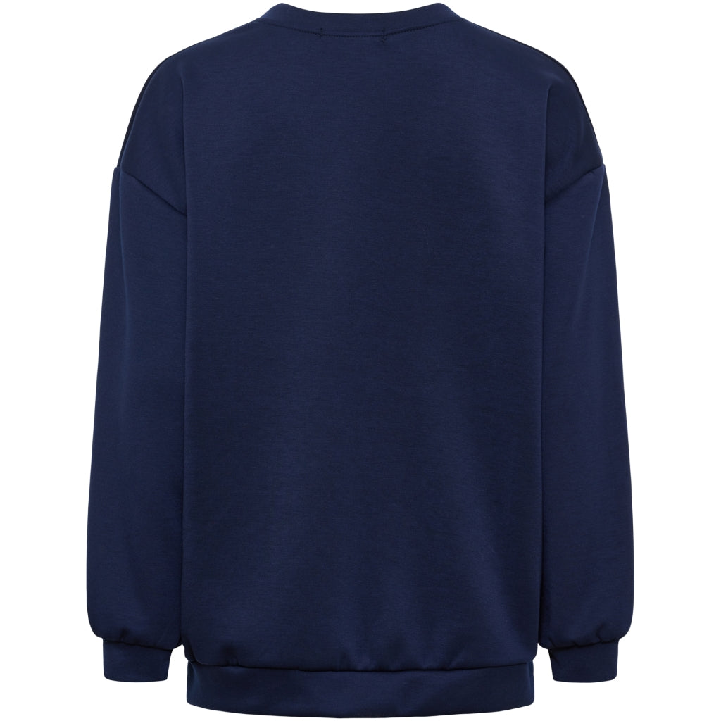 MARTA DU CHATEAU Marta du Chateau dam sweatshirt MdcHibiscus 22659 Sweatshirt Navy/Red
