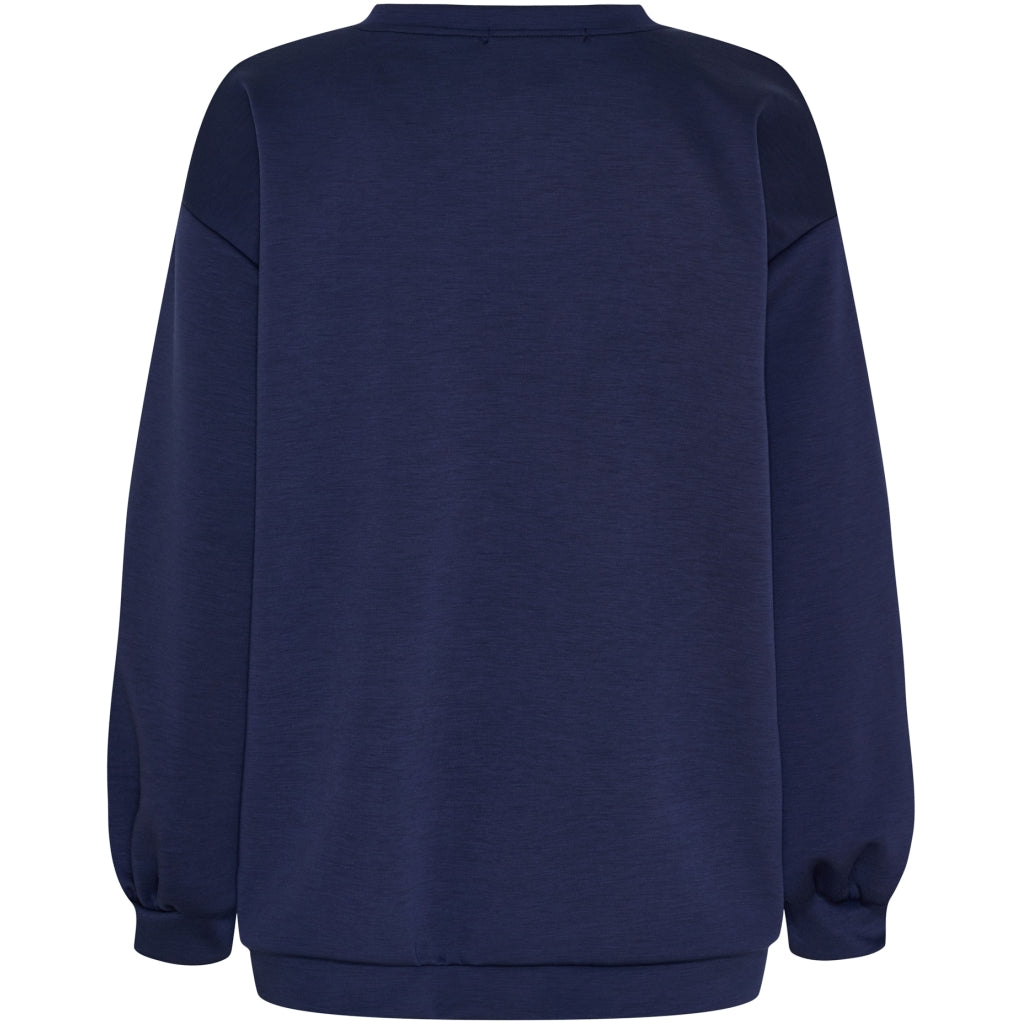 MARTA DU CHATEAU Marta du Chateau dam sweatshirt MdcHibiscus 22659 Sweatshirt Navy/Sky