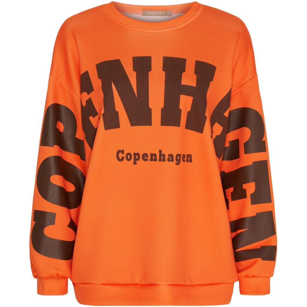 MARTA DU CHATEAU Marta du Chateau dam sweatshirt MdcHibiscus 22659 Sweatshirt Orange/Moro
