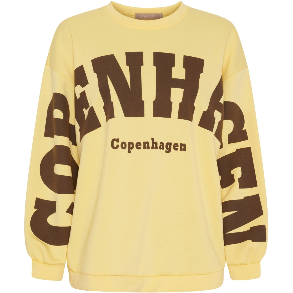 MARTA DU CHATEAU Marta du Chateau dam sweatshirt MdcHibiscus 22659 Sweatshirt Yellow/Moro