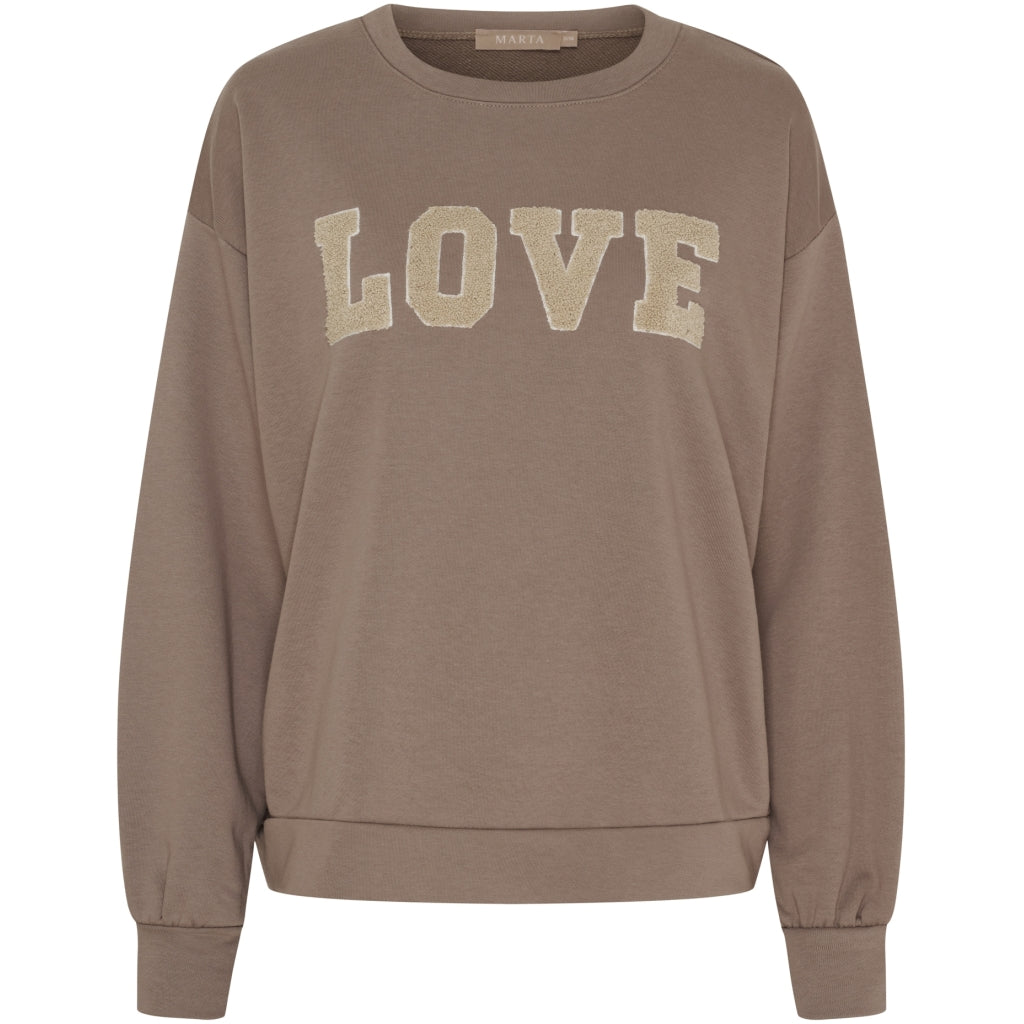 MARTA DU CHATEAU Marta du Chateau dam sweatshirt MdcJessa 7976 Sweatshirt Fango Melange