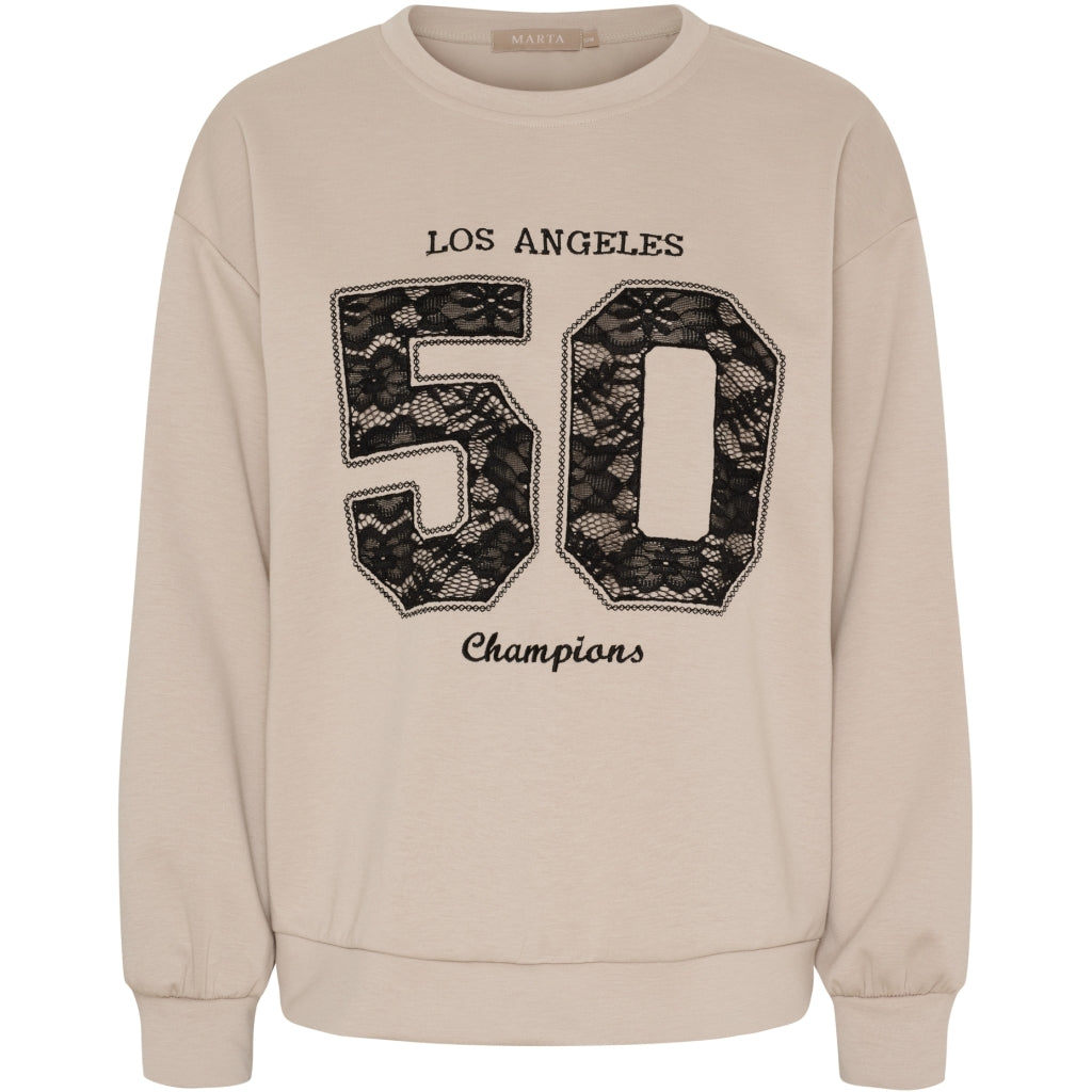 MARTA DU CHATEAU Marta du Chateau dam sweatshirt MdcLiora 58512M Sweatshirt Fango/black