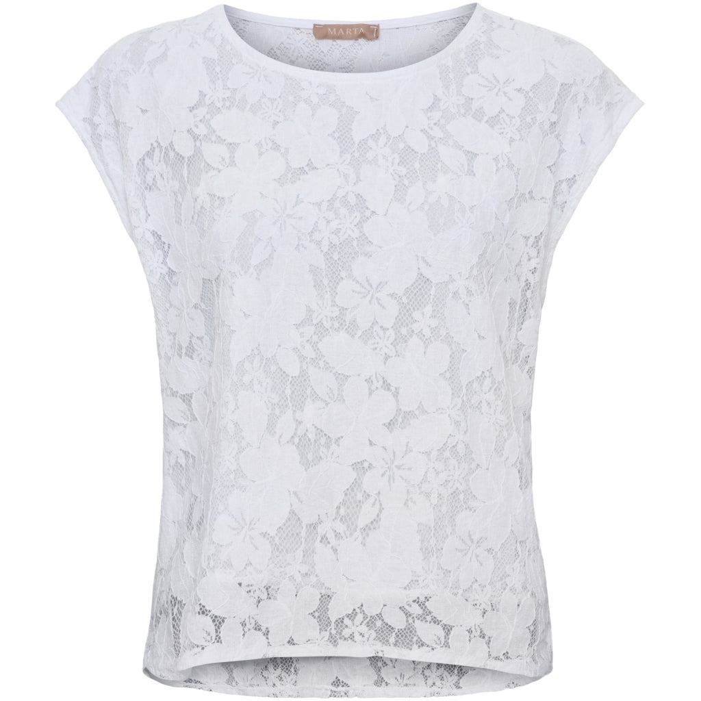 MARTA DU CHATEAU Marta du Chateau dam top MdcZorina 85661 Top White