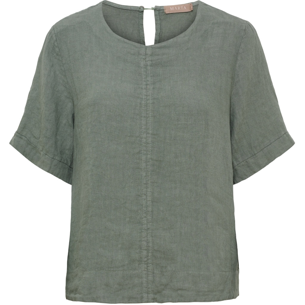 MARTA DU CHATEAU Marta du Chateau dam topp MdcCeyla TC268010 Top Militare